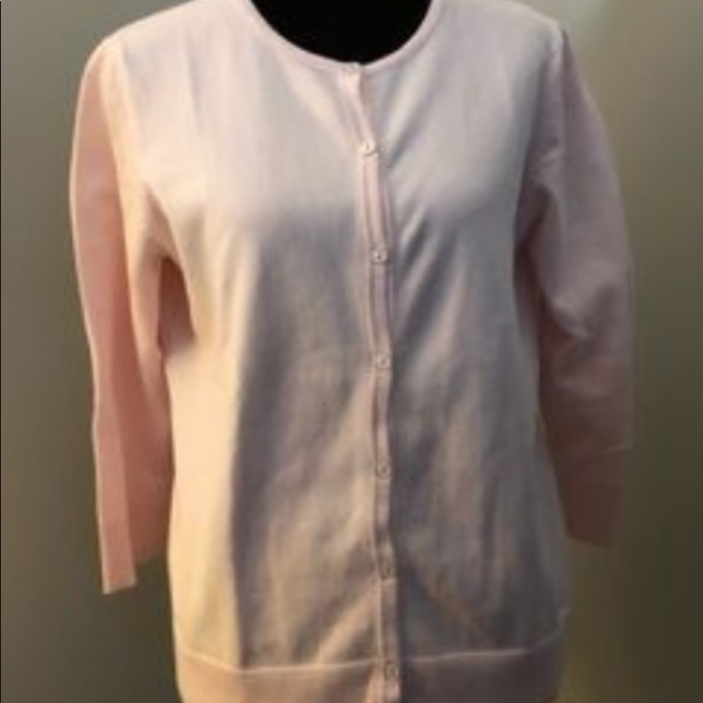 Light pink 3/4 sleeve cardigan